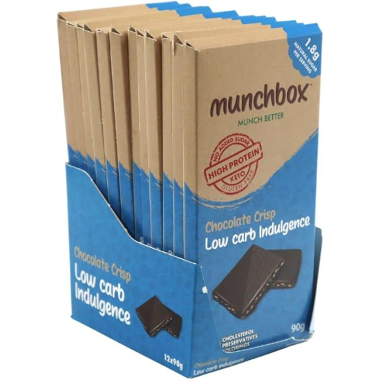 Munchbox Low Carb Indulgence Keto Chocolate Crisp 90g, Pack Of 12