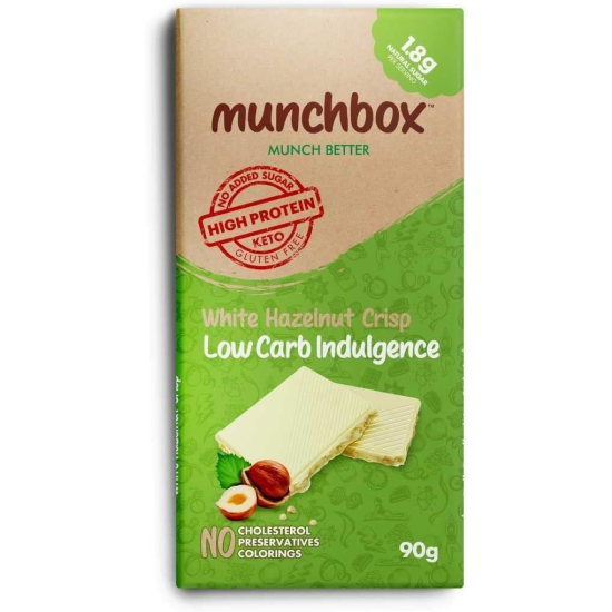 Munchbox Keto Chocolate Hazelnut Crisp Low Carb Indulgence 90g, Pack Of 12