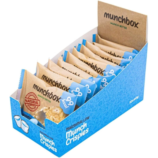 Munchbox Marshmallow Munch Crispies 40g, Pack Of 10