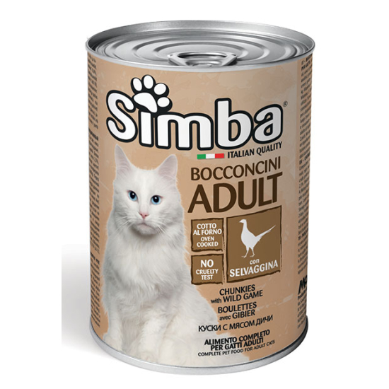 Simba Cat Adult Chunkies With Wild Game 415g, Pack Of 24