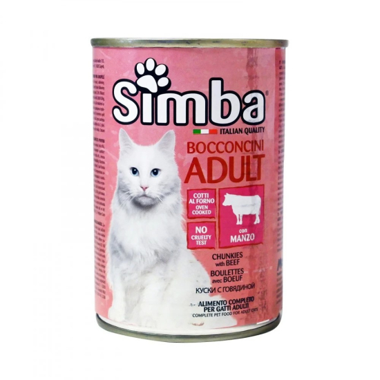 Simba Cat Wet Food For Adult Cats With Beef 415g