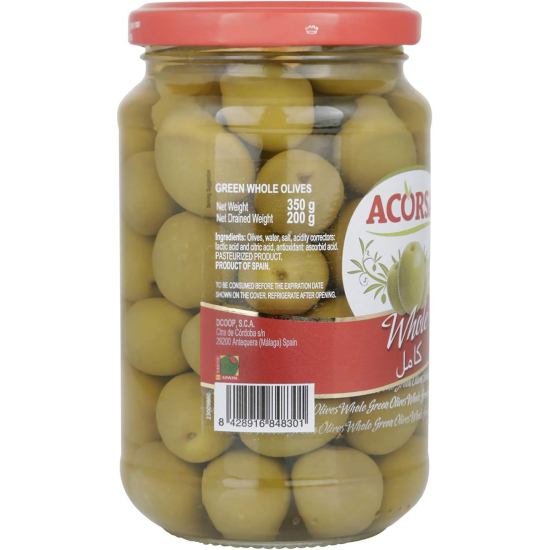 Acorsa Olives Green Plain Jar 12x200gm, Pack Of 4