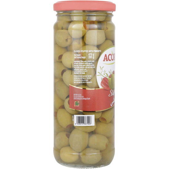 Acorsa Olives Green Stuffed Jar 12x285g L/Jar, Pack Of 3