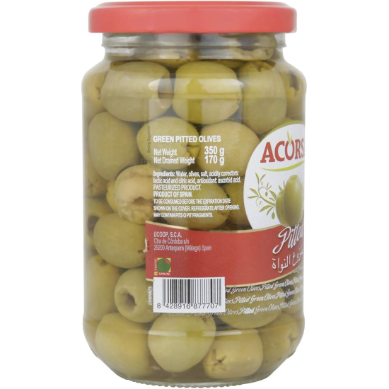 Acorsa Olives Green Pitted Jar Pack Of 12x170gm, Pack Of 4