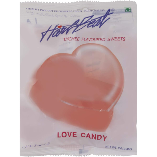 Hartbeat Lychee Love Candy 150g, Pack Of 40