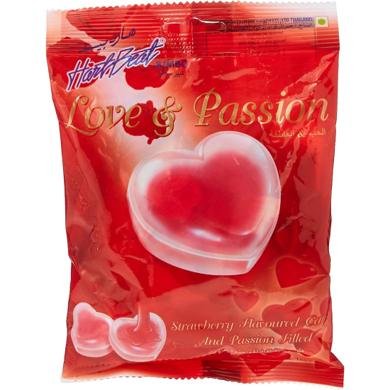 Hartbeat Love & Passion Strawberry Candy150g, Pack Of 40