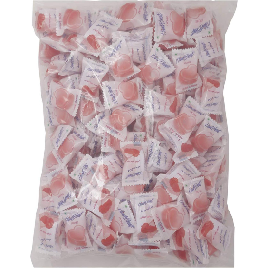 Hartbeat Jumbo Love Lychee Candy 1kg, Pack Of 10