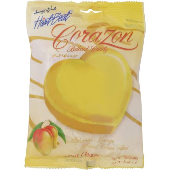 Hartbeat Corazon Alphonso Mango Beloved Candy 150g, Pack Of 40