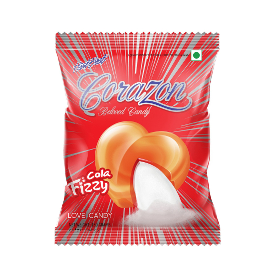 Hartbeat Corazon Love Candy Cola Fizzy Flavour 150g, Pack Of 40