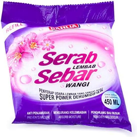 Dahlia Super Power Dehumidifier Sebar Wangi Refill 12x450ml, Pack Of 6