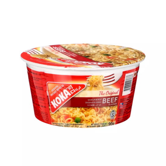 Koka Beef Bowl Instant Noodles 90g, Pack Of 12