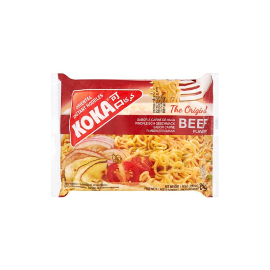 Koka Instant Noodles Beef Flour 5 Pieces 85g, Pack Of 12