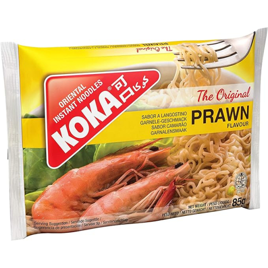 Koka Instant Prawn Noodles 5 Pieces 85g, Pack Of 12