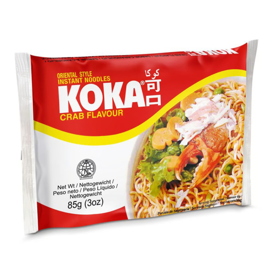 Koka Crab Instant Noodles 5 Pieces 85g, Pack Of 12