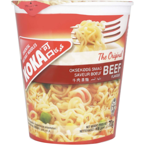 Koka Beef Cup Noodles 70g, Pack Of 24