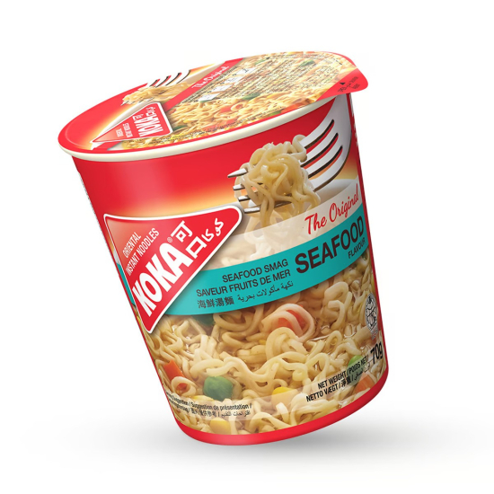 Koka Seafood Instant Cup Noodles 70g, Pack Of 24