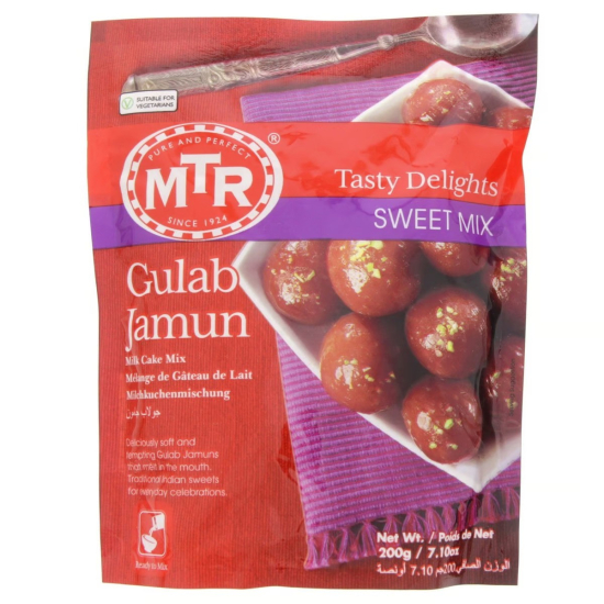 MTR Instant Gulab Jamun Milk Cake Mix 200g, Pack Of 24