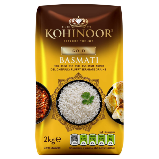 Kohinoor Gold Basmati Rice 2kg, Pack Of 10