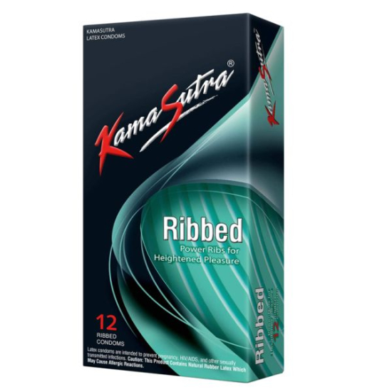 Kama Sutra Condom Ribbed 12 Pieces, Pack Of 12