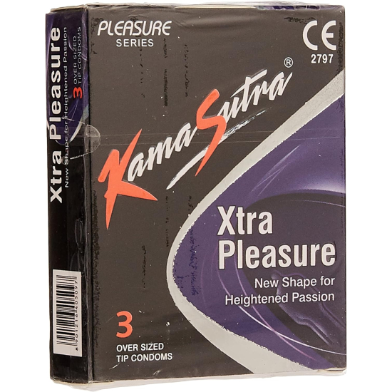 Kama Sutra  Xtra Pleasure Condom 3 Pieces, Pack Of 24