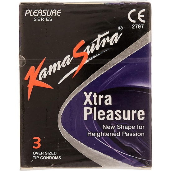 Kama Sutra  Xtra Pleasure Condom 3 Pieces, Pack Of 24