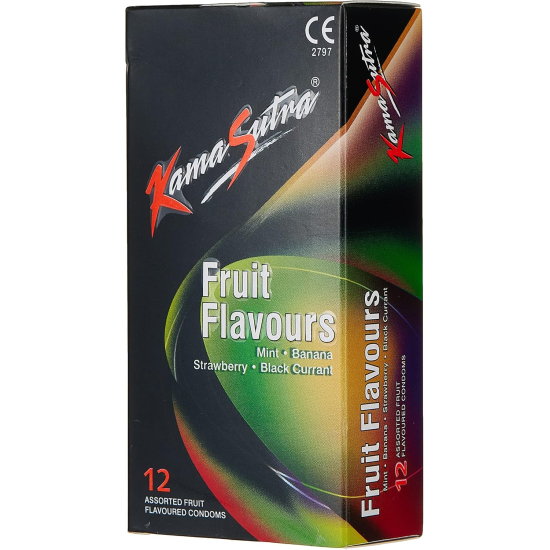  Kamasutra Condoms Fruit Flavours 12 Pieces, Pack Of 12