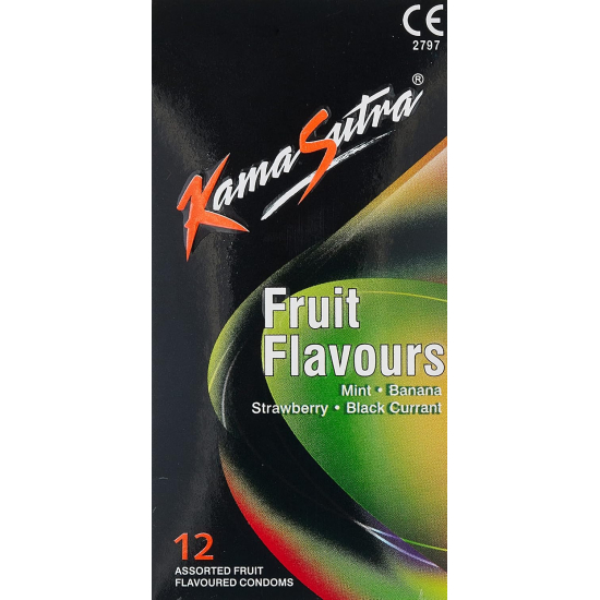  Kamasutra Condoms Fruit Flavours 12 Pieces, Pack Of 12