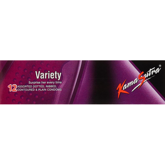 Kama Sutra Condom Variety 12 Pieces, Pack Of 12