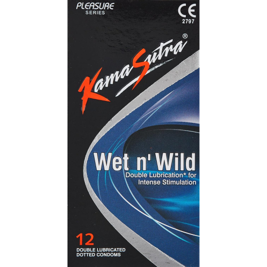 Kama Sutra Condom Wet N Wild 12 Pieces, Pack Of 12