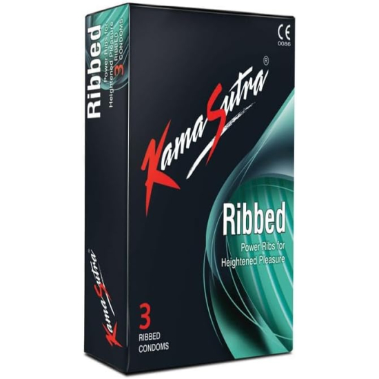 Kama Sutra Condom Ribbed 3 Pieces, Pack Of 24