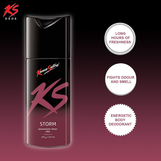 Kama Sutra Storm Deo Spray 150 ml, Pack Of 12