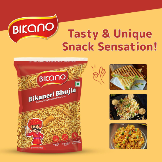 Bikano Namkeen Bikaneri Bhujia 5x400g, Pack Of 12