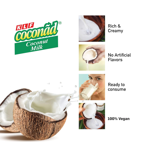 KLF Coconad Pure Coconut Milk Tetra Pack 180 ml, Pack Of 60