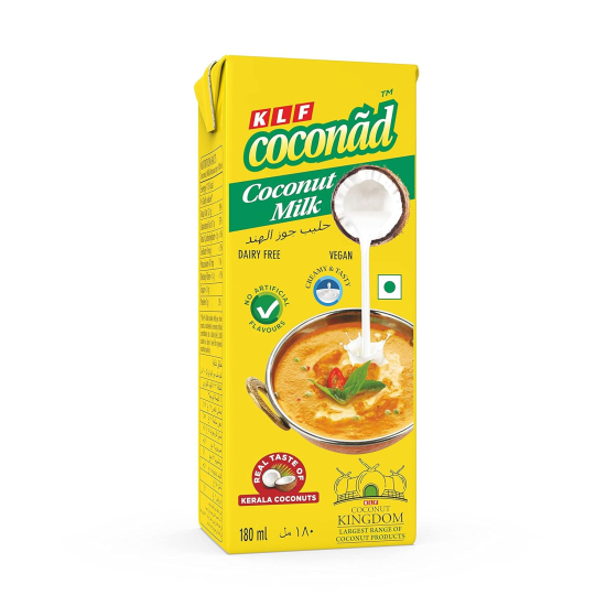 KLF Coconad Pure Coconut Milk Tetra Pack 180 ml, Pack Of 60