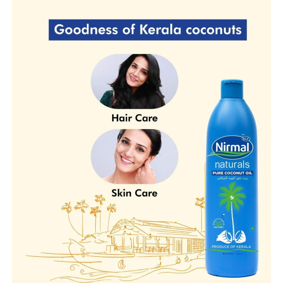 KLF NIRMAL Naturals Pure Coconut Oil 200 ml, Pack Of 96