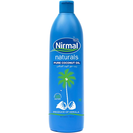 KLF Nirmal Pure Coconut Oil Natural 400 ml, Pack Of 24