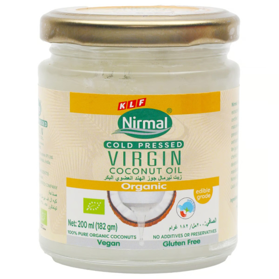 KLF Nirmal Organic Virgin Coconut Oil 200 ml, Pack Of 12