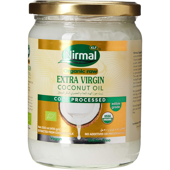 KLF Nirmal Organic Extra Virgin Coconut Oil 6x500 ml, Pack Of 2