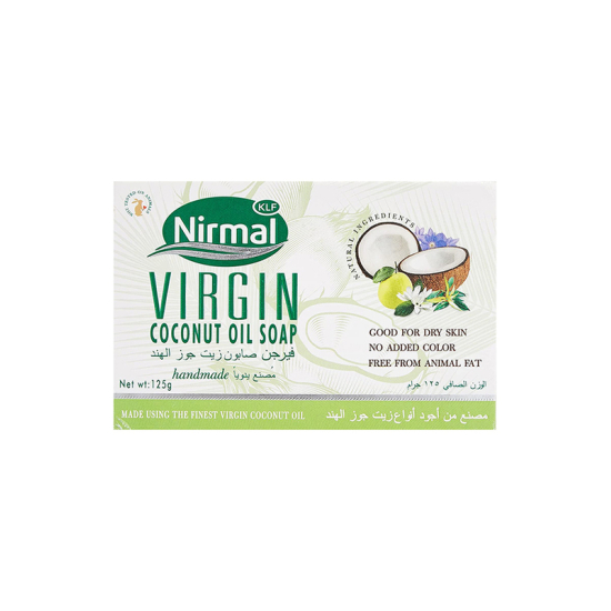 KLF Nirmal Virgin Coconut Oil Soap Bars, 125g, Pack Of 72