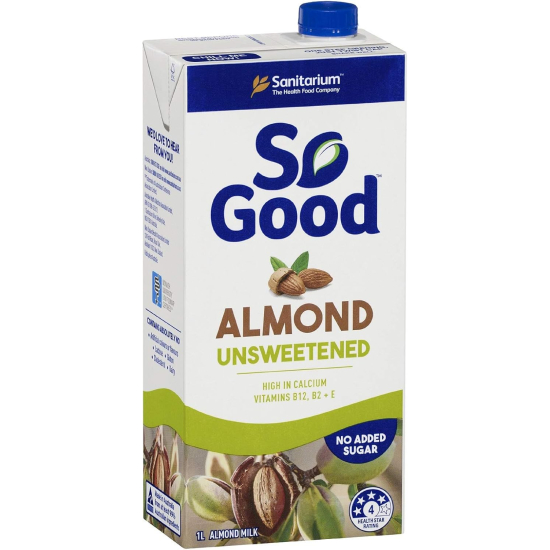 Sanitarium So Good Unsweetened Almond Milk 12x1Ltr