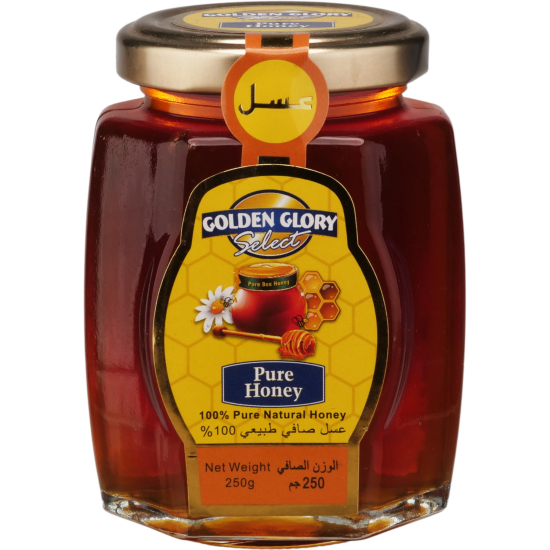 Golden Glory Pure Honey Jar 250g, Pack Of 12