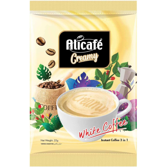 Alicafe 3in1 White Creamy Instant Coffee10 x 25g, Pack Of 24