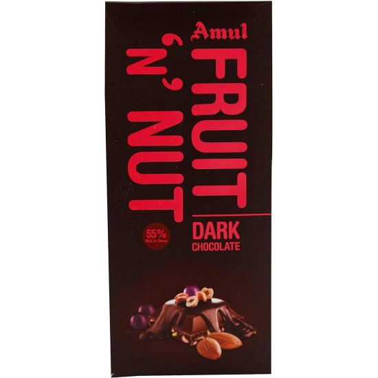 Amul Fruit & Nut Chocolate 150g, Pack Of 10