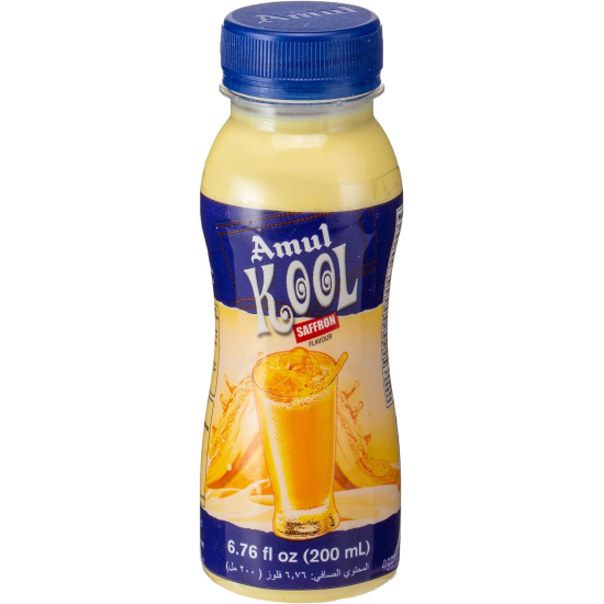 Amul Kool Keser Saffron 200 ml, Pack Of 12