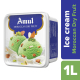 Amul Ice Cream Moroccan Dry Fruit 1Ltr, Pack Of 6