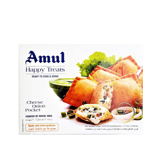 Amul Cheese Onion Samosa Pocket 300g, Pack Of 12