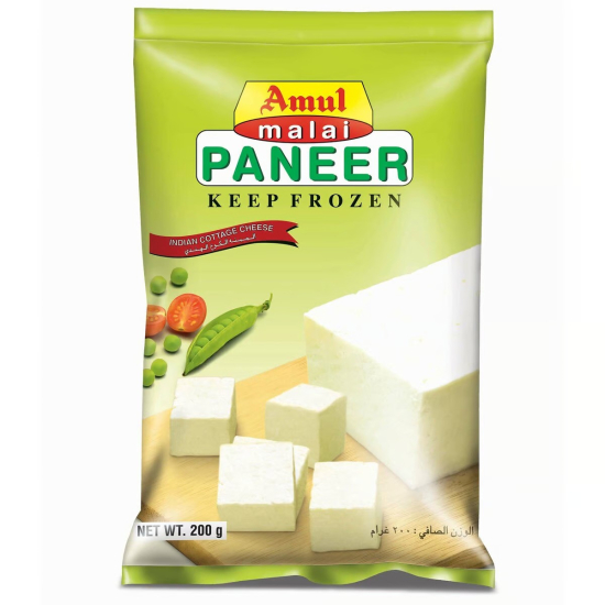 Amul Malai Frozen Paneer 200g, Pack Of 12