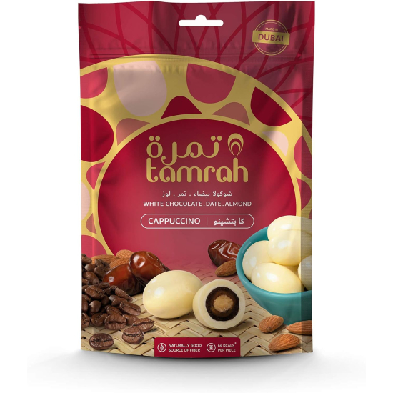 Tamrah Cappuccino Chocolate Zipper Bag 100g, Pack Of 12