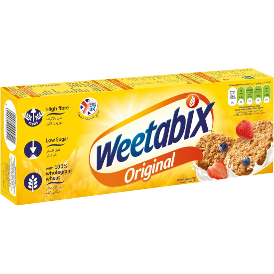 Weetabix Cereal Natural Whole Grain Wheat 215g, Pack Of 12