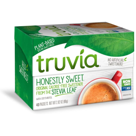 Truvia Sweetener Natural Sachets 40, Pack Of 12